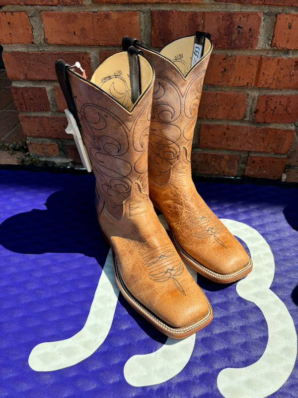 Women's Anderson Bean 'Grizzly Bear' leather cowboy boots with square toe.