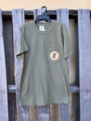 Mississippi Cattle Company MSCATTLESS-SAGEPKT Sage Short Sleeve Comfort Color with Pocket T-Shirt