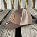 Southern Bred Apparel Company Caramel Leather Logo Patch Richardson 112PL R-Flex Caps (2 Colors)
