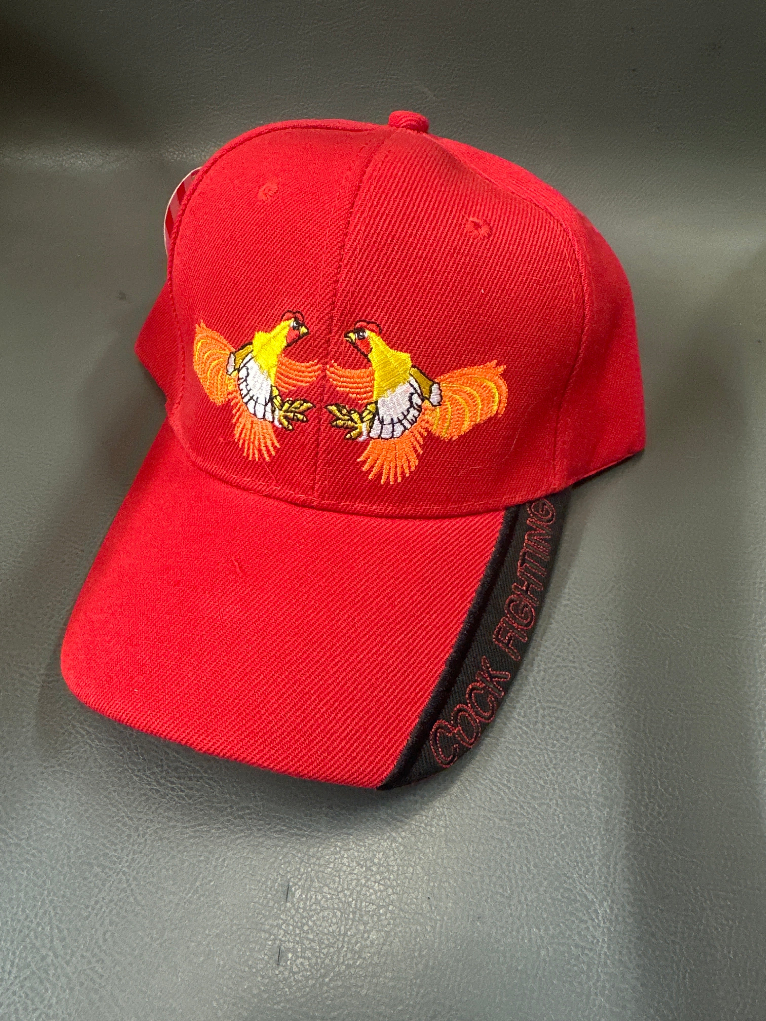 COCKFIGHT CAP Fighting Roosters Embroidered Cap  CLEARANCE