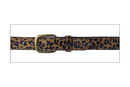 Cowgirls Rock Brown 1 1/2" Hair-On Leopard Print Leather Belt