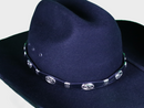 Top Notch Accessories Black Leather Hat Band with Praying Cowboy Conchos
