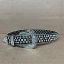 Top Notch Accessories Women's Black Bling Belt