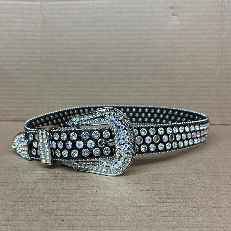 Top Notch Accessories Women's Black Bling Belt