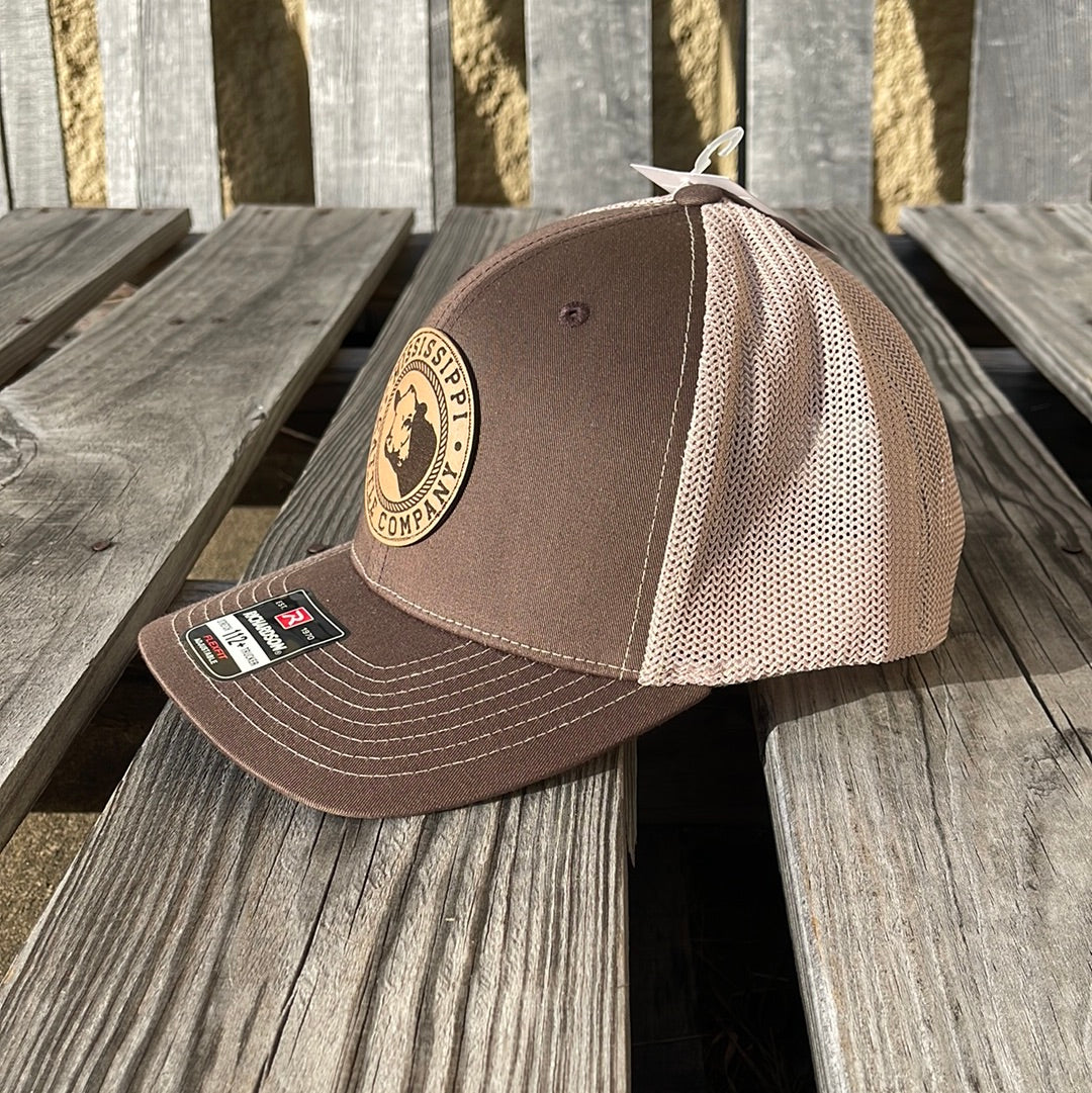 Mississippi Cattle Company "MCC #11" Natural Leather Logo Patch 112PL R-Flex Caps (2 Colors)