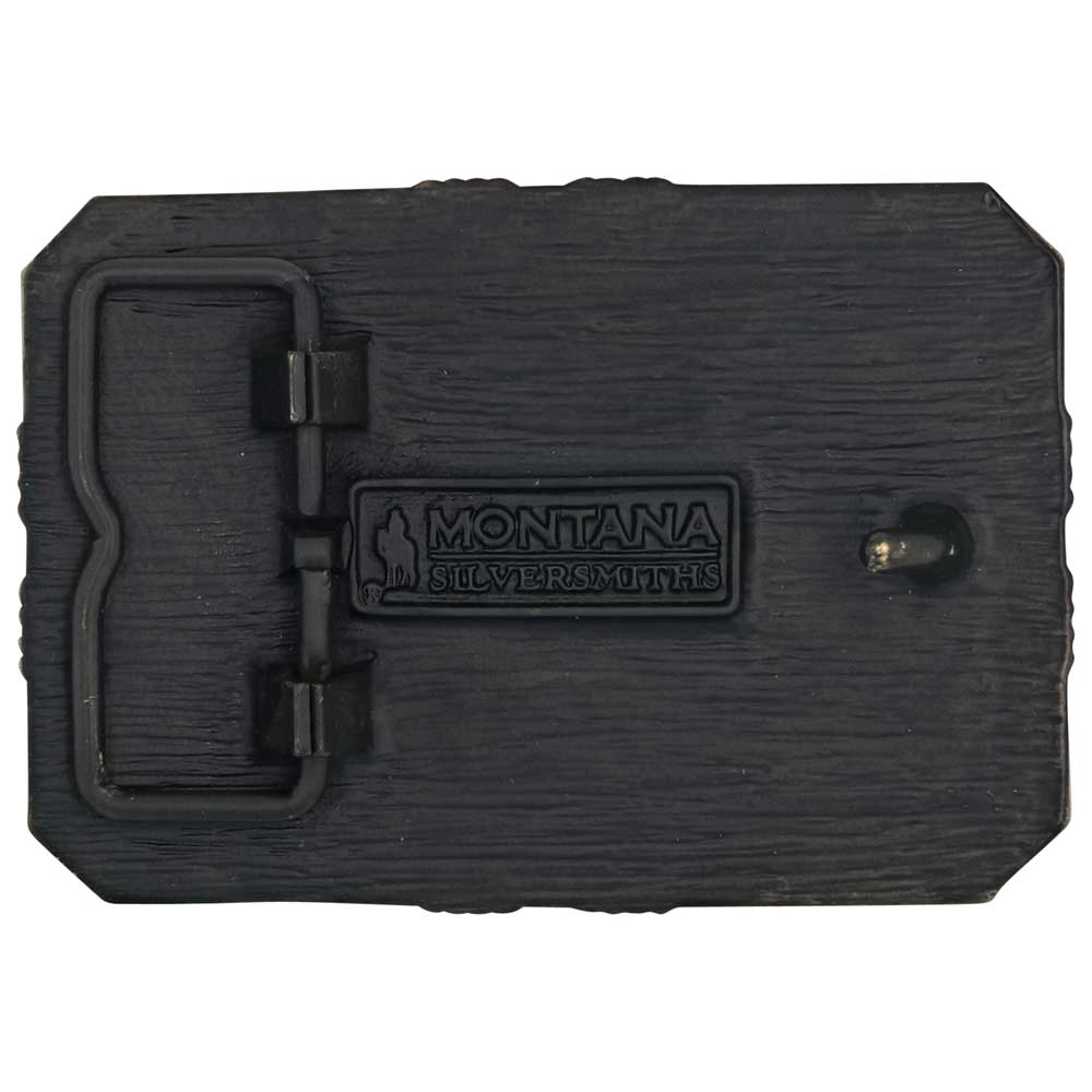 Montana Silversmiths Eagle and USA Flag Brass Attitude Belt Buckle