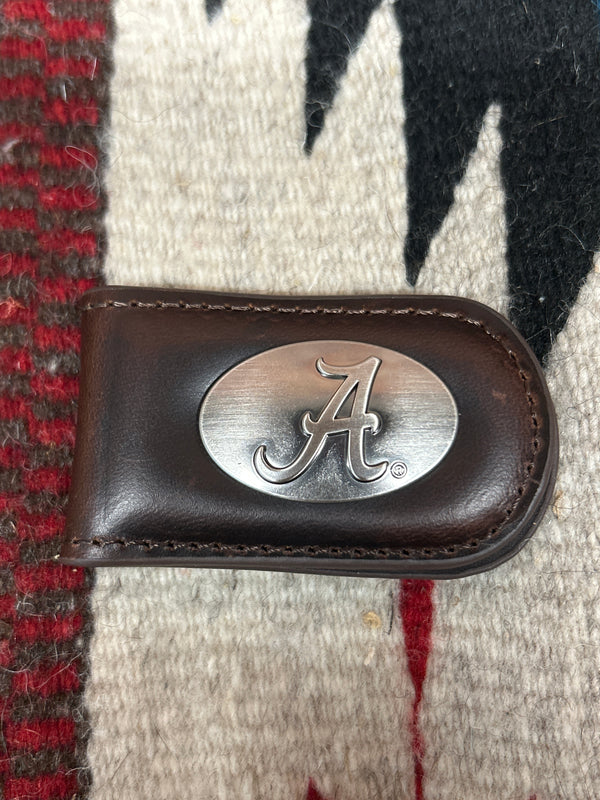 Zep-Pro MC2BRW-UAL University of Alabama Crimson Tide Brown Money Clip Wallet