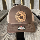 Southern Bred Apparel Company Natural Leather Logo Patch Richardson 112PL R-Flex Cap (2 Colors)