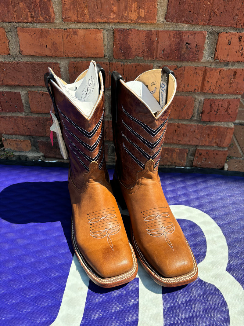 Women's Anderson Bean 0168M Black Hawk Chestnut 10" Wide Square Toe *CLOSEOUT* AS IS