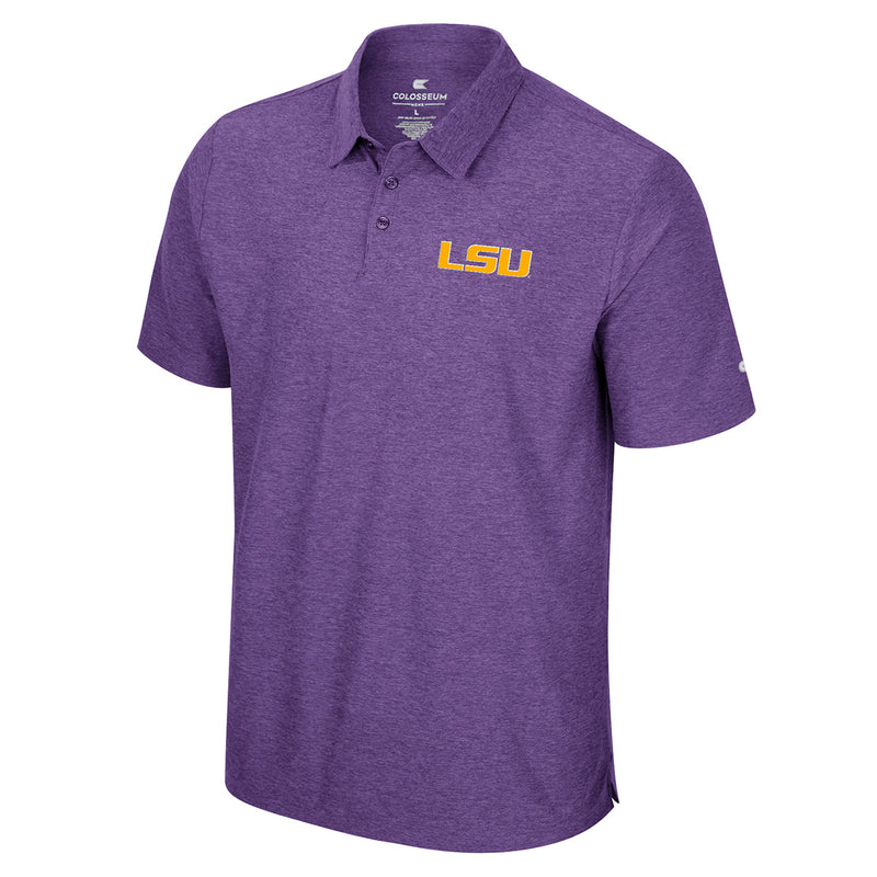 Men's Colosseum COPS11578-LSU Louisiana State Skynet Purple Short Sleeve Polo