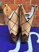  Anderson Bean brown big bass square toe boots.  Rear View