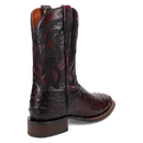 Dan Post DP5012 Men's 11" Alamosa Black Cherry Full Quill Ostrich Wide Square Toe Boots *Closeout*