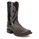 Dan Post DP5013 11" Alamosa Grey Full Quill Ostrich Wide Square Toe Boots