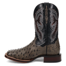 Dan Post DP5013 11" Alamosa Grey Full Quill Ostrich Wide Square Toe Boots
