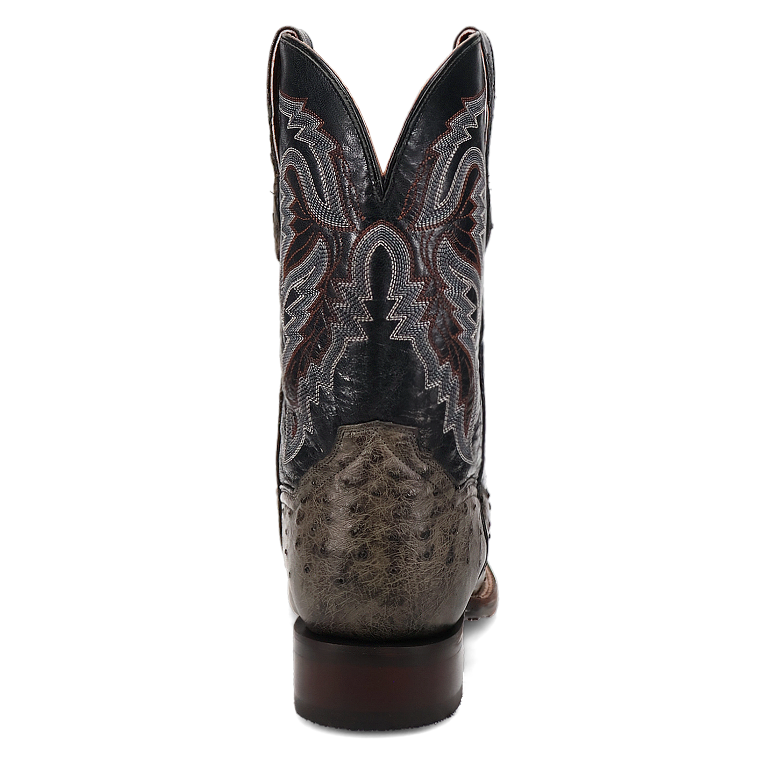 Dan Post DP5013 11" Alamosa Grey Full Quill Ostrich Wide Square Toe Boots