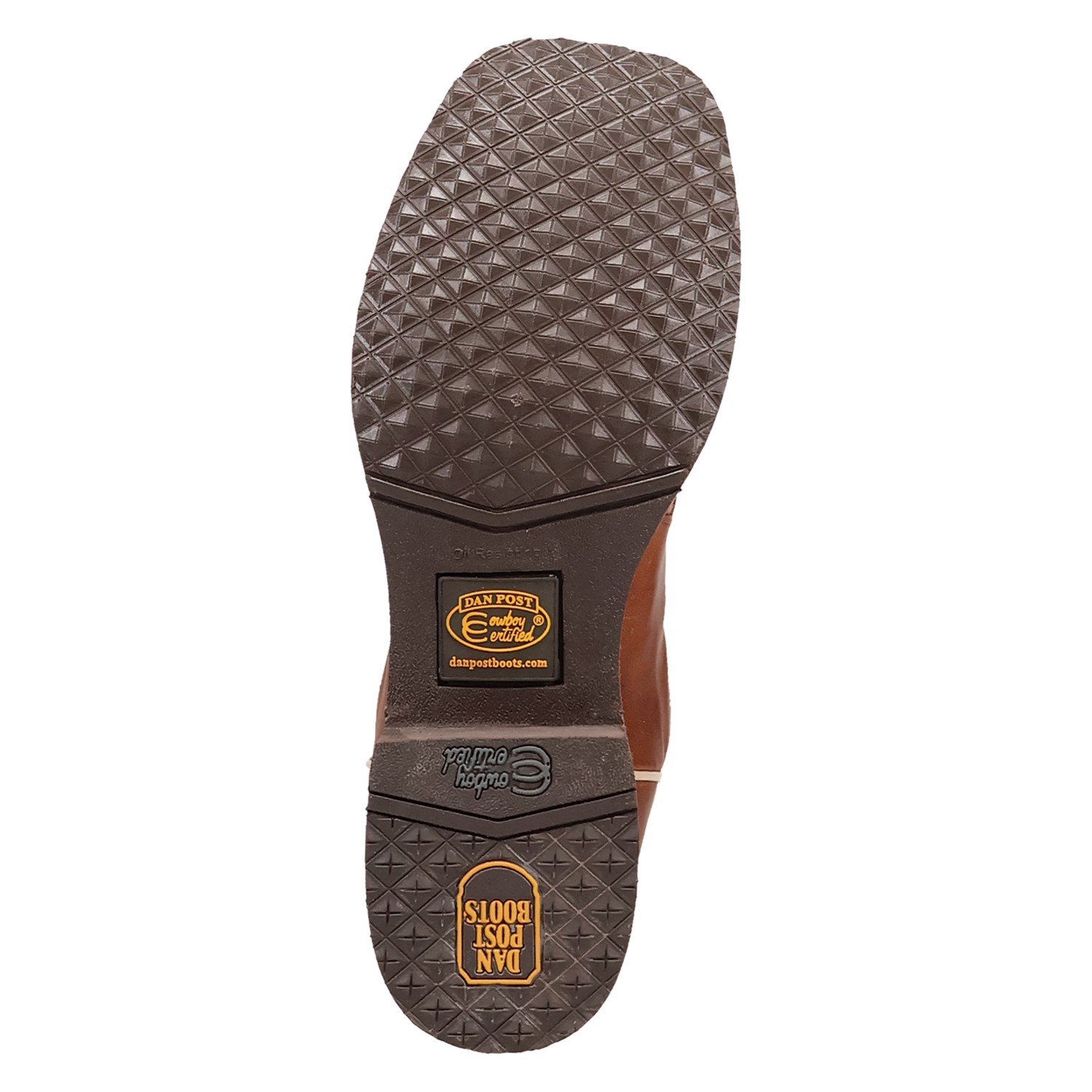 Dan Post DP6059 11" Martel Brown & Bone Full Quill Ostrich Wide Square Toe Boot With Saddle Vamp *Closeout*