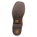 Dan Post DP6059 11" Martel Brown & Bone Full Quill Ostrich Wide Square Toe Boot With Saddle Vamp *Closeout*