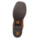 Dan Post DP6060 11" Martel Brown & Blue Full Quill Ostrich Wide Square Toe Boot With Saddle Vamp *Closeout*