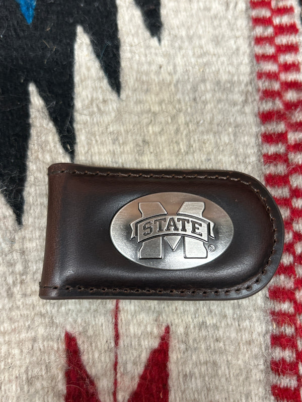 Zep-Pro MC2BRW-MSU Mississippi State University Bulldogs Brown Money Clip Wallet