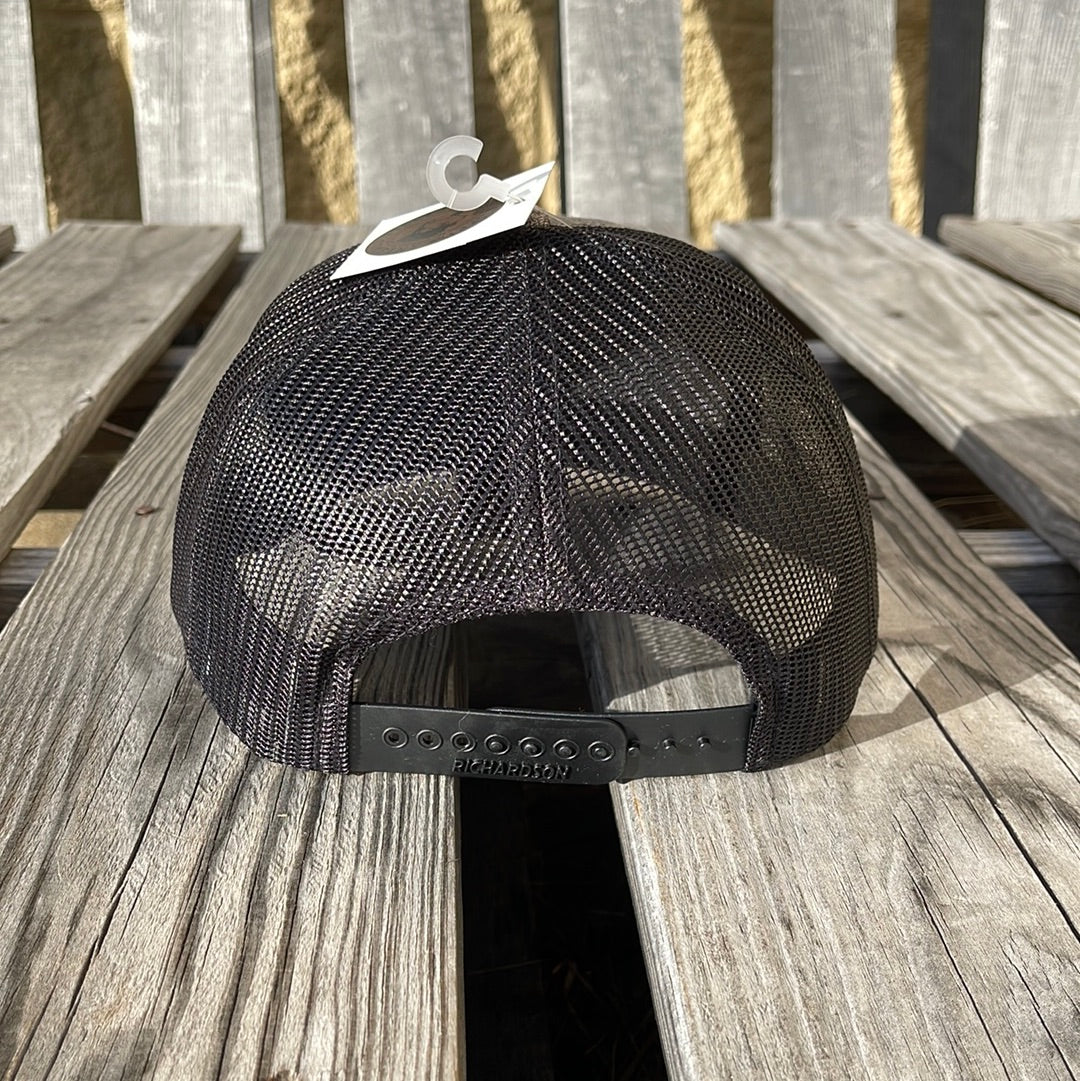 Mississippi Cattle Company Caramel Logo Leather Patch Richardson 115CH Low Profile Adjustable Snap Back Cap