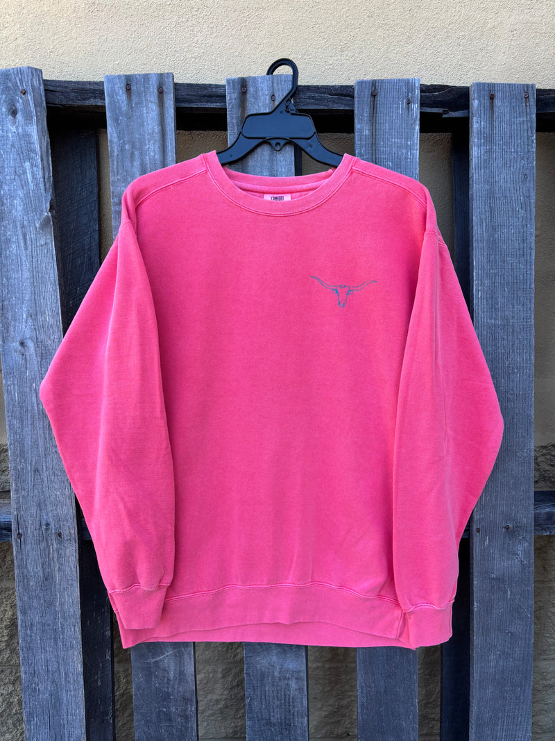Brand of Cattle Comfort Colors Crewneck Sweatshirt In Watermelon