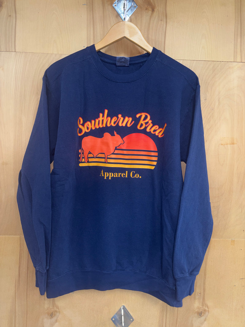 Southern Bred Apparel Company Big Beefy Boy Crewneck Sweatshirt in True Navy