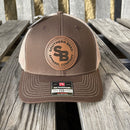 Southern Bred Apparel Company Caramel Leather Logo Patch Richardson 112PL R-Flex Caps (2 Colors)