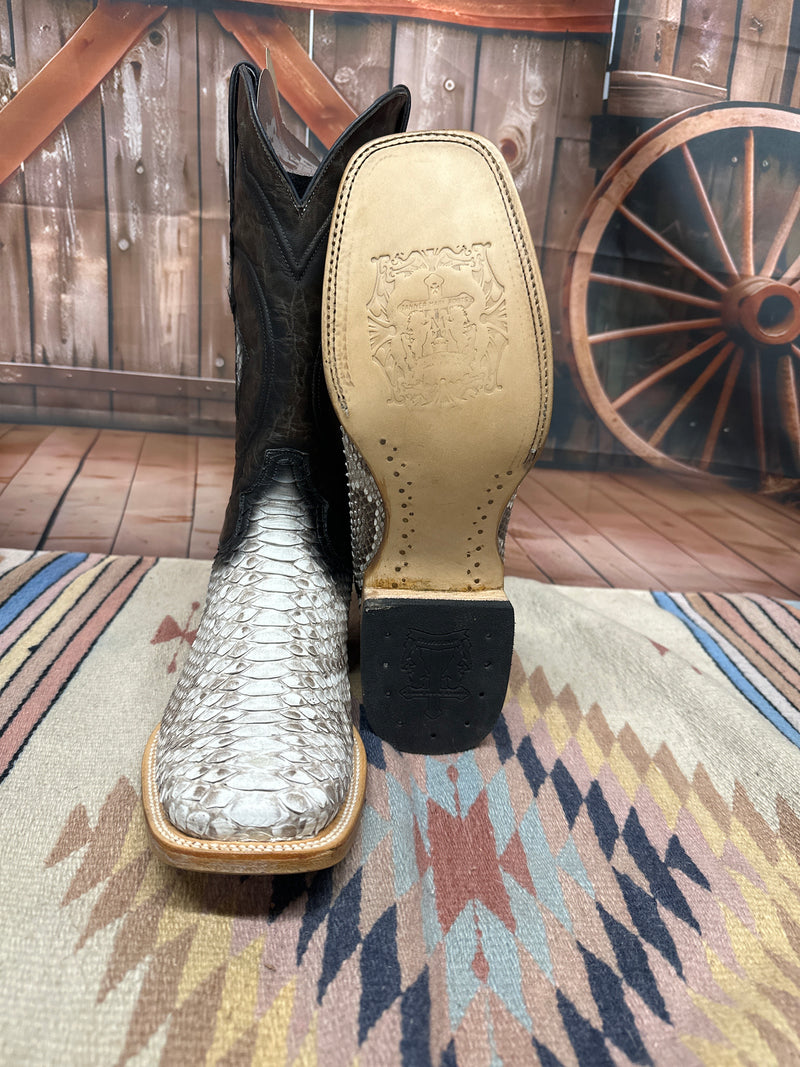 Men's Tanner Mark 13" Natural Molorus Backcut Python Wide Square Toe