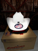 Silver sand felt cowboy hat front view.