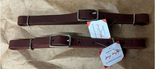 JB FLT LTHR CURB Flat Leather Curb Strap
