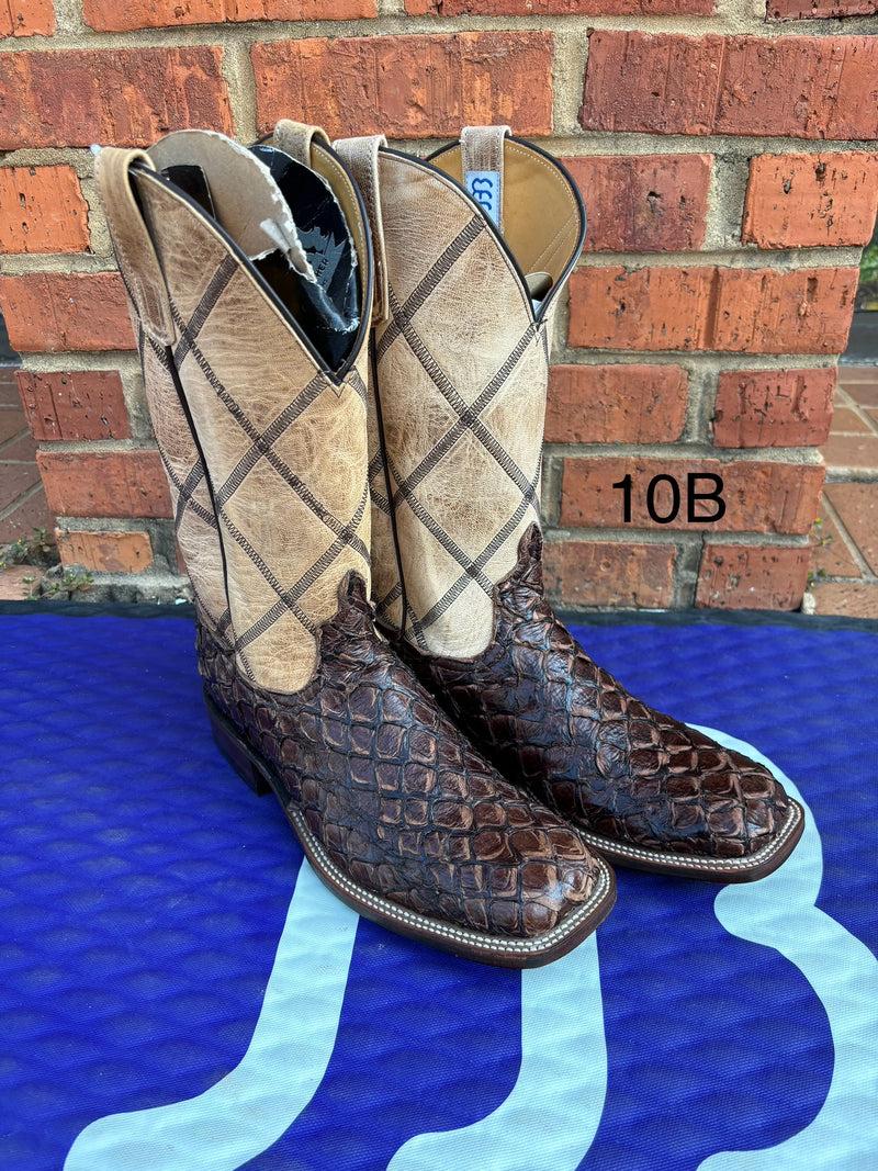 Anderson Bean 6888L 12" Brown Big Bass Square Toe Boots *Closeout*