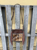 Top Notch Accessories 4067CF Lisa Hair-On Conceal Carry Purse with Fringe in Coffee