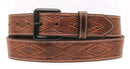 Heritage Leather 2282 Dark Brown Southwest Stitched Belt