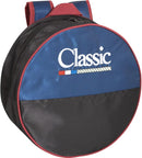 Kid size Classic Rope bag in blue and black with back carry straps like a backpack.
