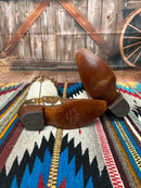 Safari 3921S Brown & Bone Overlay Snip Toe Boots  *CLOSEOUT*