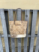 Top Notch Accessories 3063AT Grey Multi Cowhide and Leather Concealed Carry Tote