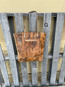 Top Notch Accessories 3063AT Grey Multi Cowhide and Leather Concealed Carry Tote