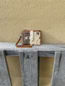 Top Notch Accessories Brown Cowhide Keychain Wristlet Wallet