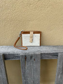 Top Notch Accessories Brown Cowhide Keychain Wristlet Wallet