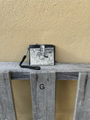 Top Notch Accessories Black Cowhide Keychain Wristlet Wallet