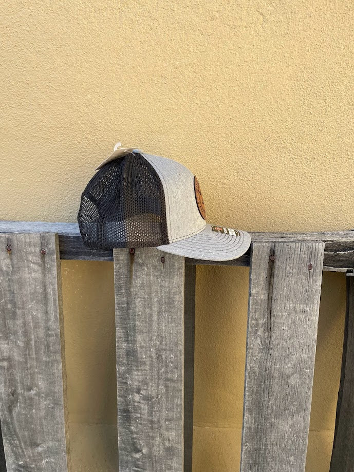 Youth Mississippi Cattle Company Caramel Logo Leather Patch Richardson 112Y Caps