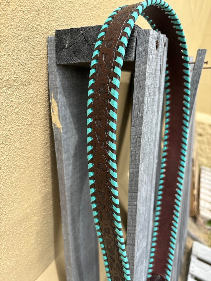 Leather Purse Strap With Lacing