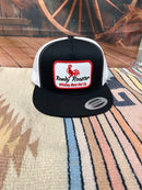 Whiskey Bent Hat Company Rowdy Rooster Black/White Cap