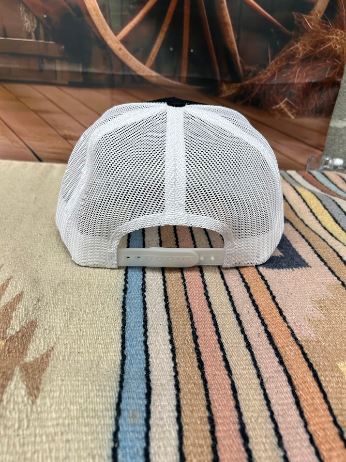 Whiskey Bent Hat Company Rowdy Rooster Black/White Cap