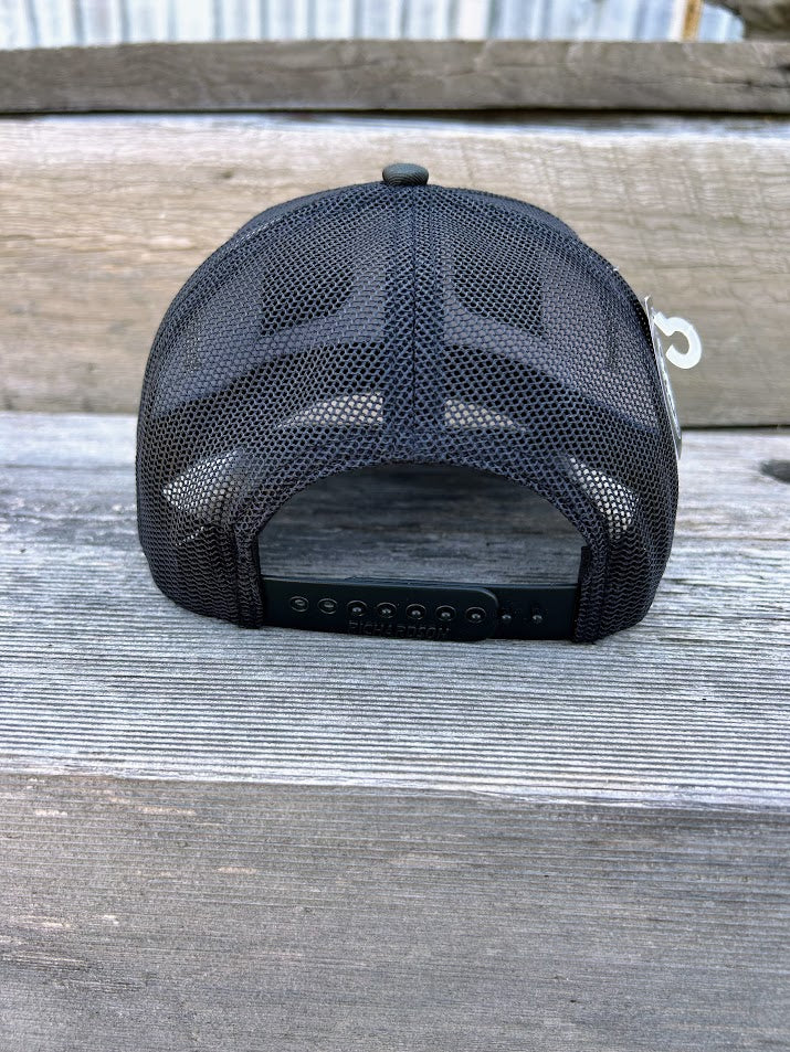 Southern Bred Caramel Leather Patch Richardson 112 Adjustable Snap Back Cap In Sable Duck Camo