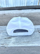 Southern Bred Apparel Co Tuscaloosa, AL white cap with black rope. 
Rear View