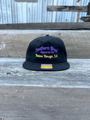 Southern Bred Apparel Co Baton Rouge, LA black rope cap. 
Front View