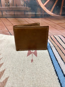 This genuine leather bifold wallet in Brown from Top Notch Accessories features 9 card slots and a ID window. Front View