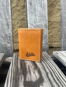 Zep-Pro Mississippi State Tan Leather Tri-Fold Wallet front view