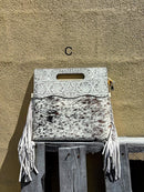 Top Notch Accessories 3074BG Beige Cowhide & Tooled Leather Purse